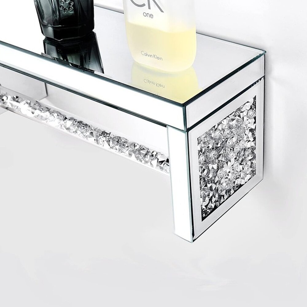 NEW Glass Mirrored Wall Shelf Wall Mounted for Over Toilet - Picture 6 of 8